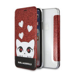 Pouzdro Karl Lagerfeld iPhone X / XS red book Valentine