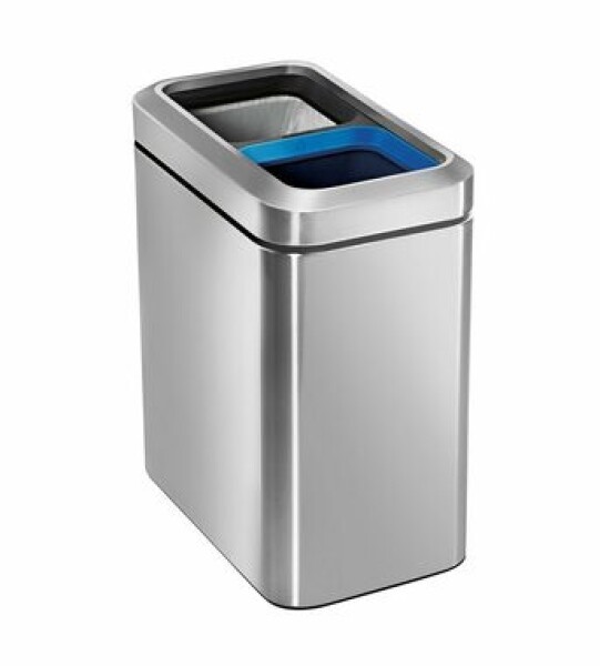 Simplehuman Odpadkový koš na tříděný odpad/ 20 l (10/10) / otevřený/ kartáčovaná nerez ocel (CW1470)