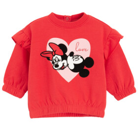 Mikina s volánky Minnie Mouse -červená - 62 RED