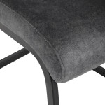 Židle jídelní, šedý samet, černá pohupová podnož