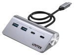 Unitek H1337AGY01 šedá / USB hub / USB-C / 2× USB-A + 2× USB-C / 5000 Mbit/s / hliníkový (H1337AGY01)