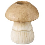 Ib Laursen Keramický svícen Mushroom 8 cm, béžová barva, keramika