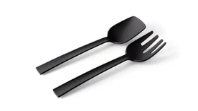 BLIMPLUS Příbor na servírování salátu Paestum Carbon Black / 29 cm / bez BPA / myčka (PS003-000001-010)