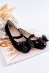 Dziecięce Wsuwane Czarne Balerinki Jelly 34