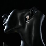 Náušnice Swarovski Elements Geonna, Bílá/čirá