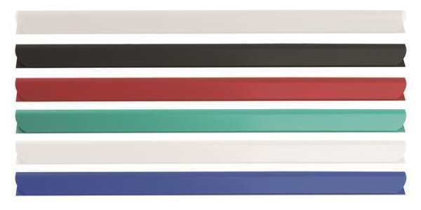 Násuvná lišta DONAU, bílá, 6 mm, 1-60 listů, 10ks