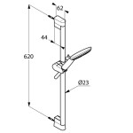 KLUDI - Freshline Set sprchové hlavice, hadice a tyče 60 cm, chrom 6783005-00
