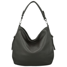 Trendy dámská koženková kabelka na rameno Elleame, tmavě šedá