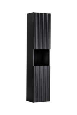 COMAD - Vysoká skříňka 2 dvířka NOVA BLACK 5907611663714