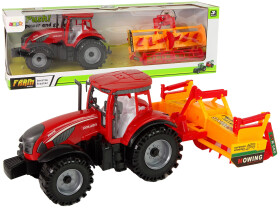 Mamido Traktor s kultivátorem s třecím pohonem červený