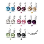 Náušnice Swarovski Elements Amanda Ametyst, Fialová