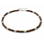 Pánský korálkový náhrdelník Koa - chirurgická ocel, Barevná/více barev 47 cm + 5 cm (prodloužení)