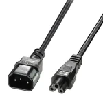 Lindy C14 - C5 černá / Napájecí kabel / IEC320 - trojlístek / 2 m (30341)