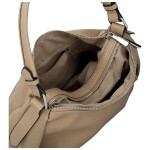 Trendy dámská koženková kabelka na rameno Magdalena, tmavě béžová