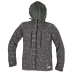 Bunda LUTTON softshellová 3 vrstvá celopotištěná s TPU membránou 100 % polyester černá L černá