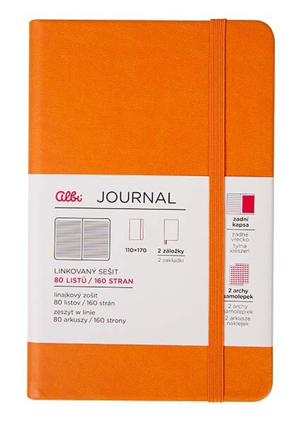 Oranžový střední journal zápisník - Albi