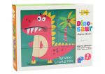 Mamido Edukační puzzle 6v1 skládačka kostky 6 obrázků dinosauři 9 dílů