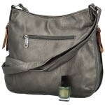 Módní dámská koženková crossbody kabelka Coveri Kisha, stříbrná