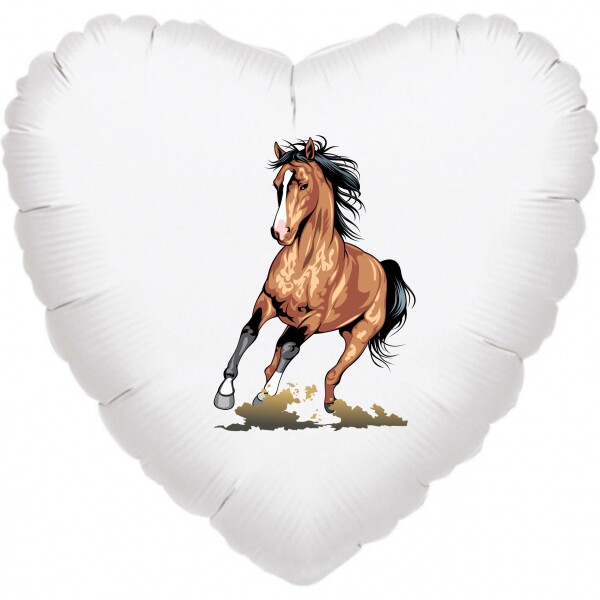 Kůň fóliový balónek srdíčko 42 cm balonky.cz Kůň fóliový balónek srdíčko 42 cm balonky.cz