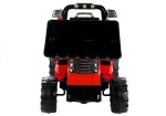 Mamido Dětský elektrický traktor Power s radlicí červený