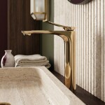 REA - Umyvadlová baterie PREMIUM Vision Gold vysoká REA-B8944