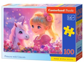 Puzzle Castorland 100 dílků premium - Princezna s jednorožcem