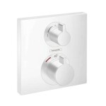 HANSGROHE - Ecostat Square Termostatická baterie pod omítku pro 2 spotřebiče, matná bílá 15714700