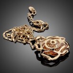 Náhrdelník Swarovski Elements Nunziatina - květina, Zlatá 39 cm + 3 cm (prodloužení)