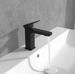VILLEROY & BOCH - Architectura Square Umyvadlová baterie AquaSmart, matná černá TVW125004000K5