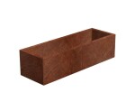 Cortenový květináč Line 1006, š. 40 × d. 120 × v. 30 cm