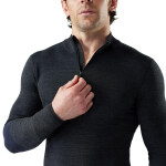 Pánské merino triko dlouhý rukáv SMARTWOOL Men's Intraknit Thermal Merino Base Laye, Charcoal/Nightfall velikost: M
