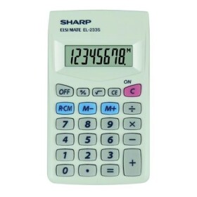 SHARP EL-233S bílá / Kalkulačka kapesní / osmimístná (EL233S)