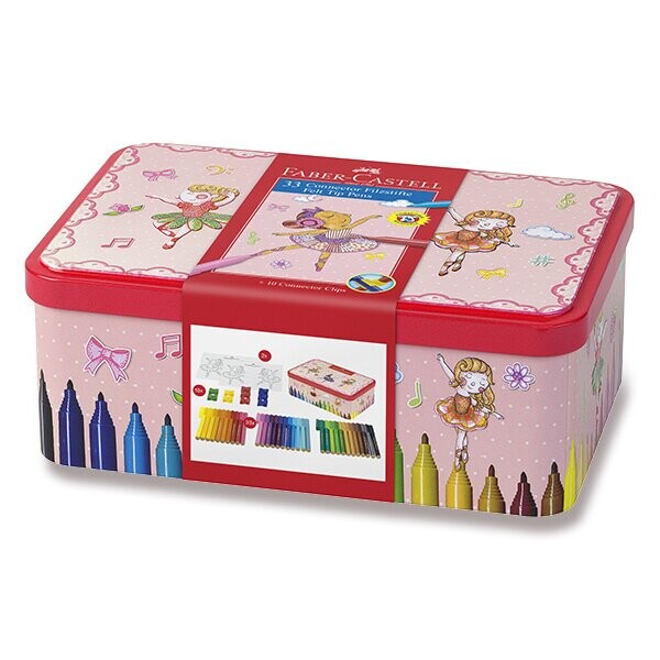 Dětské fixy Faber-Castell Connector Balerínka, 33ks