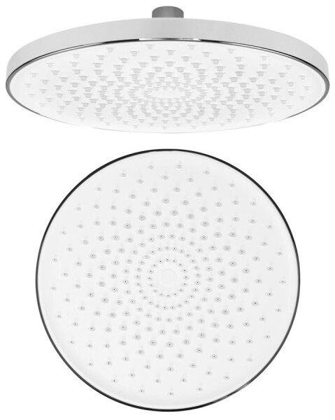 SAPHO - Hlavová sprcha, průměr 220, silikon trysky, ABS/chrom/bílá SK852