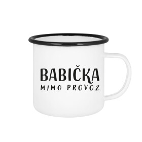 BABIČKA MIMO PROVOZ - bílý plecháček 350 ml