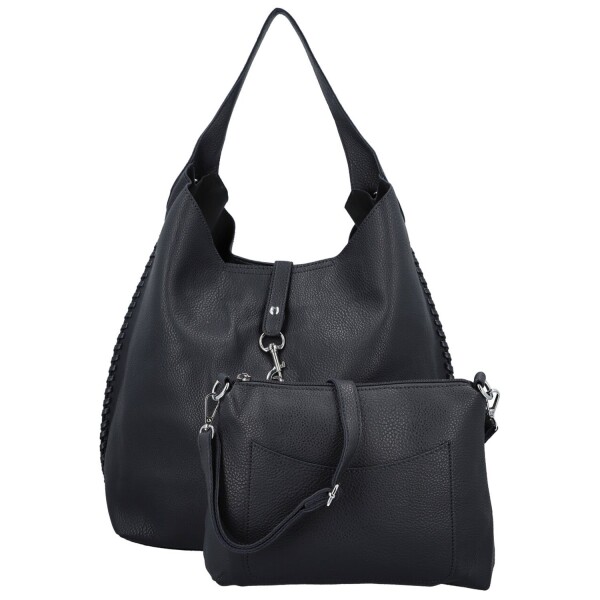 Trendy dámský koženkový set kabelek Lusiana, tmavě modrý