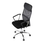 Kancelářská židle, houpací mechanismus, šedá síťovina, KA-E305 GREY