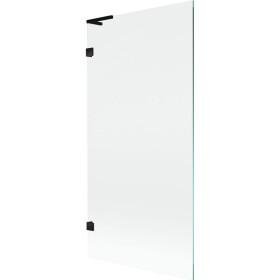 MEXEN/S - Lunar L vanová zástěna FIX 90 x 150, transparent, černá 897L-090-000-70-00