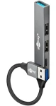 Goobay 74458 světle šedá / USB hub / 4 porty / USB-C a USB-A / 5 Gb/s (74458)