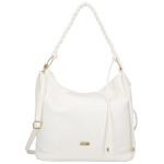 Moderní dámská koženková kabelka na rameno Bonnie, bílá
