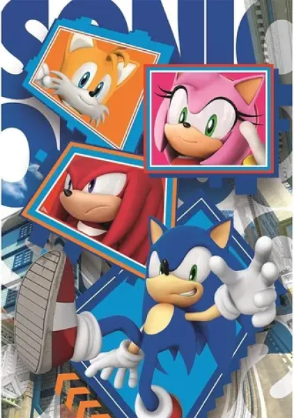 Clementoni 25038 Puzzle Ježek Sonic: Parťáci 104 dílků
