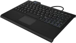 Keysonic KSK-3210ELU černá / Mini klávesnice / Touchpad / Podsvícení / USB / DE (60961)