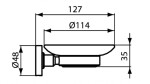 IDEAL STANDARD - IOM Mýdlenka s držákem, černá/satinované sklo A9122XG