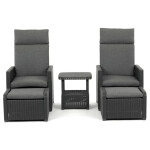 Zahradní set 1+2, polyratan, šedá, AZS-L2665 GREY