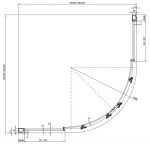 RAVAK - Blix Čtvrtkruhový sprchový kout čtyřdílný BLCP4-90 Sabina, 88-90 cm, lesklý hliník/čiré sklo 3B270C40Z1