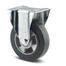 Tente Hliníkové kolečko s černou gumovou obručí 160 mm, pevné 1744