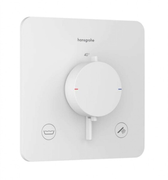 HANSGROHE - Ecostat Comfort Q Termostatická baterie pod omítku, pro 2 spotřebiče, matná bílá 33717700