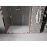 MEXEN/S - Velar L Duo posuvné sprchové dveře 160, transparent, růžové zlato 871-160-003-02-60