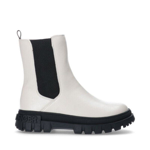 Dámské kotníkové boty T3A5-33058-1355101-101 Ecru s černou - Tommy Hilfiger ecru-černá 40
