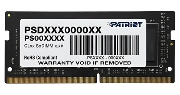 Patriot 8GB / Operační paměť / DDR4 / SO-DIMM / 3200 MHz / CL22 / 1.2 V (PSD48G320082S)